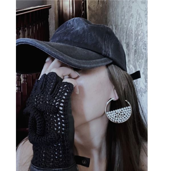 replik,replica,schmuck,1:1,beste,ohrringe,ring,Repliken 23/Chanel Halb-Creolen-Diamant-Tropfen-Doppel-C-Ohrringe