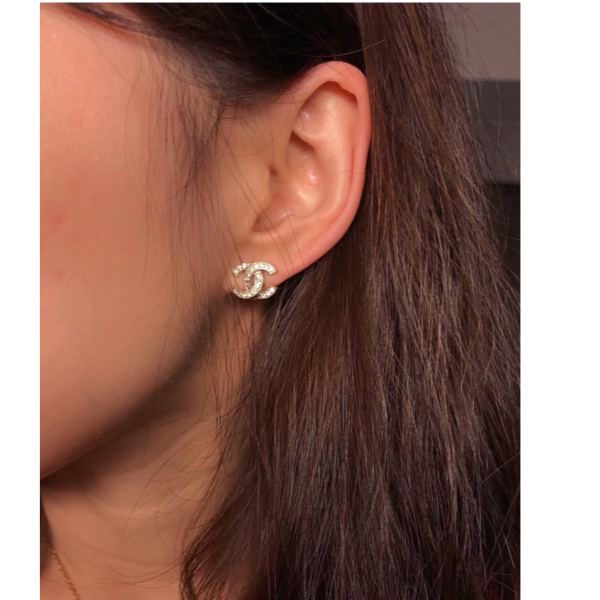 replik,replica,schmuck,1:1,beste,ohrringe,ring,Repliken 23/Chanel Klassische kleine Ohrstecker mit doppeltem Logo