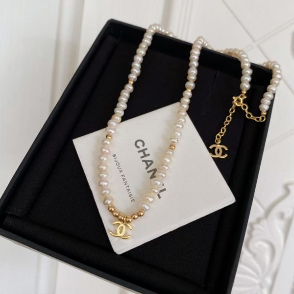 replik,replica,schmuck,1:1,beste,ohrringe,ring,Repliken Chanel Fragrance 23a Doppel-C-Sternperlenkette