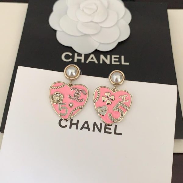 replik,replica,schmuck,1:1,beste,ohrringe,ring,Repliken Chanel-Rosa-Ohrringe mit mehreren Elementen