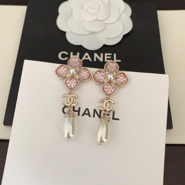 replik,replica,schmuck,1:1,beste,ohrringe,ring,Repliken Chanel-Ohrringe mit rosa Kristall-CC