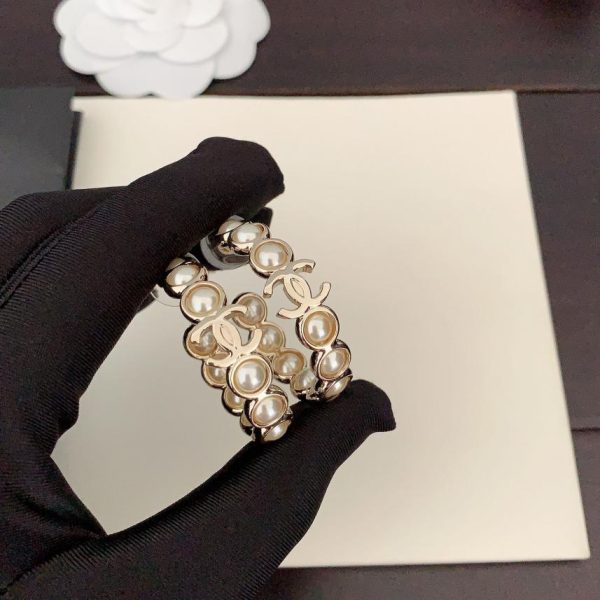 replik,replica,schmuck,1:1,beste,ohrringe,ring,Repliken Chanel schwarz-weiße doppelseitige Ohrhaken