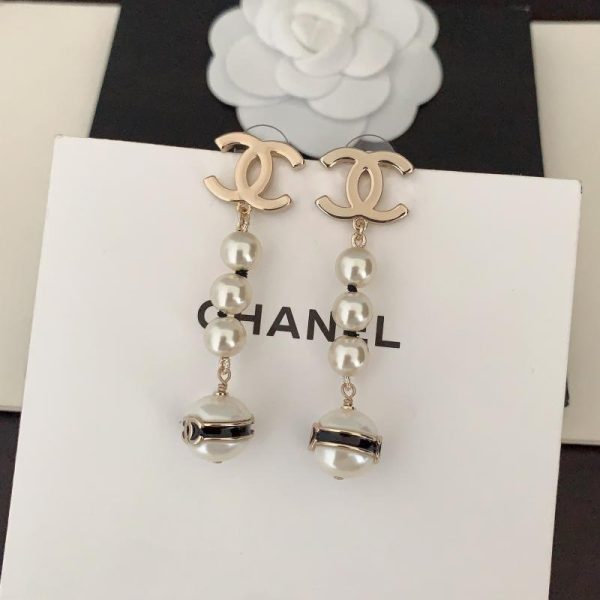 replik,replica,schmuck,1:1,beste,ohrringe,ring,Repliken Chanel-Ohrhaken mit Perlen