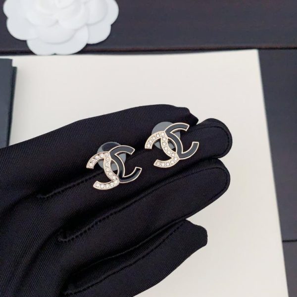 replik,replica,schmuck,1:1,beste,ohrringe,ring,Repliken Chanel weiße fünfzackige Stern-CC-Ohrringe