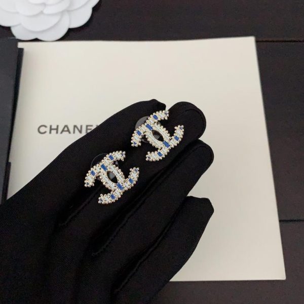 replik,replica,schmuck,1:1,beste,ohrringe,ring,Repliken Zweifarbige schwarze Chanel-Ohrringe mit fünfzackigem Stern