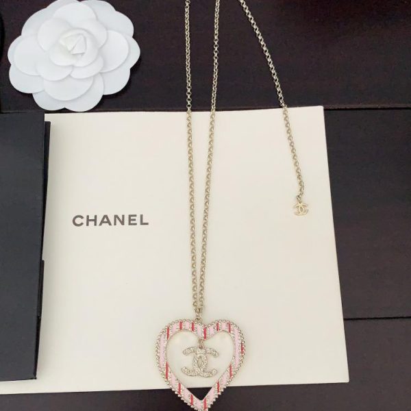 replik,replica,schmuck,1:1,beste,ohrringe,ring,Repliken Chanel zweifarbige rosa große Herzbrosche