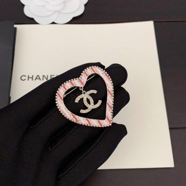 replik,replica,schmuck,1:1,beste,ohrringe,ring,Repliken Chanel zweifarbige rosa Halskette mit großem Herz