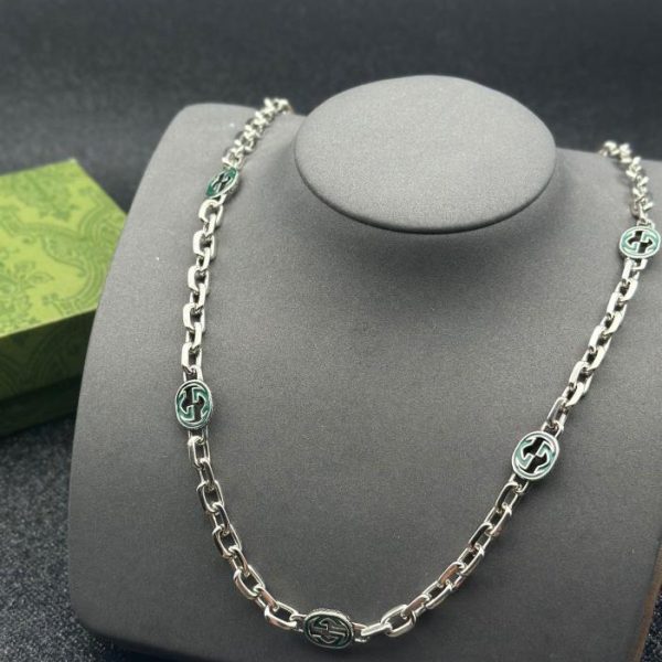 replik,replica,schmuck,1:1,beste,ohrringe,ring,Repliken Gucci Blumen- und Vogel-Halskette mit rundem Herzplättchen