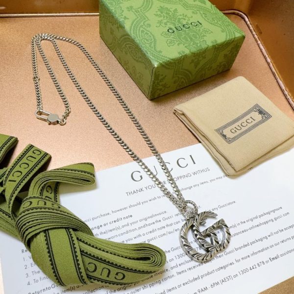 replik,replica,schmuck,1:1,beste,ohrringe,ring,Repliken Gucci Doppel-G-Halskette