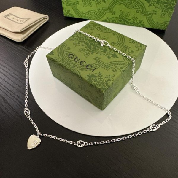 replik,replica,schmuck,1:1,beste,ohrringe,ring,Repliken Gucci-Halskette mit Doppel-G-Stab-Anhänger
