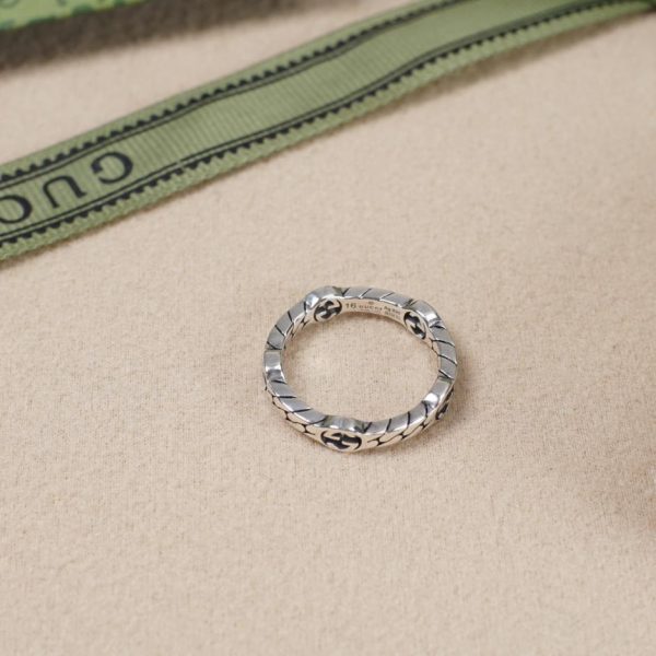 replik,replica,schmuck,1:1,beste,ohrringe,ring,Repliken Ineinandergreifender Ring mit Gucci-Doppel-G-Ausschnitt