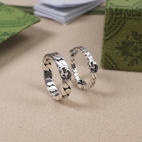 replik,replica,schmuck,1:1,beste,ohrringe,ring,Repliken Ineinandergreifender Ring mit Gucci-Doppel-G-Ausschnitt
