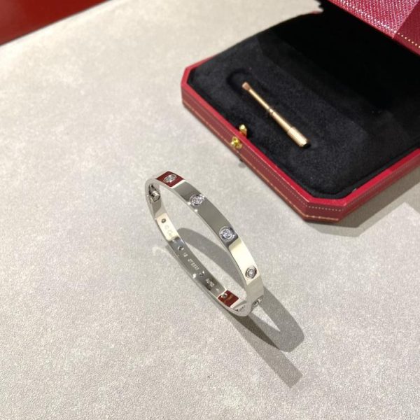 replik,replica,schmuck,1:1,beste,ohrringe,ring,Repliken Breites Cartier-Armband mit zehn Diamanten