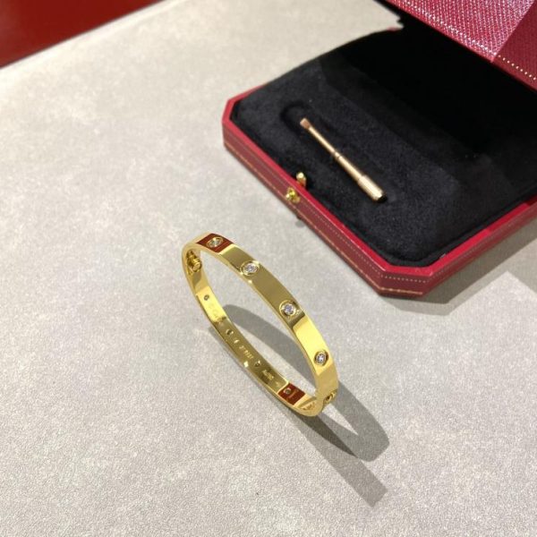 replik,replica,schmuck,1:1,beste,ohrringe,ring,Repliken Breites Cartier-Armband mit zehn Diamanten
