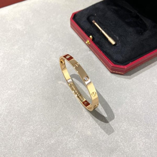 replik,replica,schmuck,1:1,beste,ohrringe,ring,Repliken Breites Cartier-Armband mit vier Diamanten
