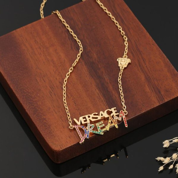 replik,replica,schmuck,1:1,beste,ohrringe,ring,Repliken Versace-Buchstaben-Halskette