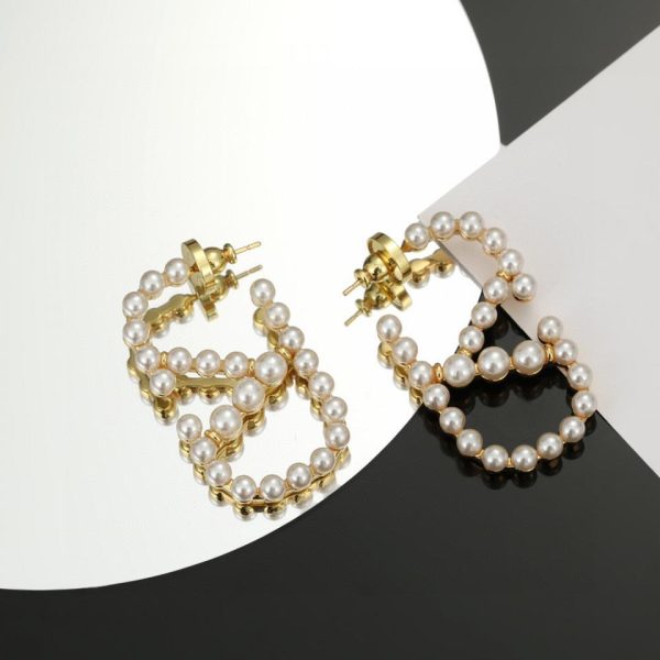 replik,replica,schmuck,1:1,beste,ohrringe,ring,Repliken V-förmige Ohrringe mit Valentino-Logo