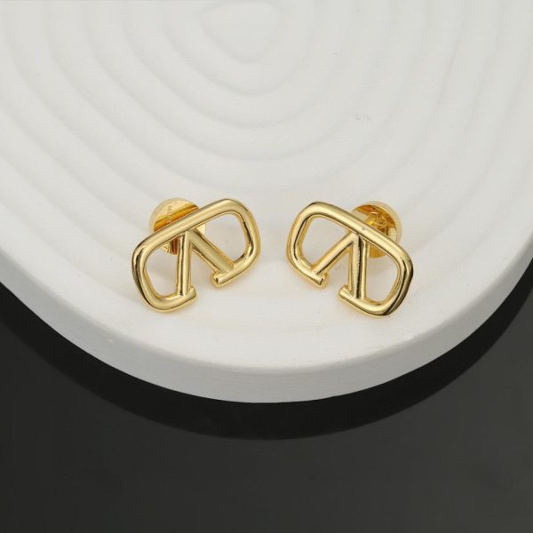 replik,replica,schmuck,1:1,beste,ohrringe,ring,Repliken V-förmige Ohrringe mit Valentino-Logo