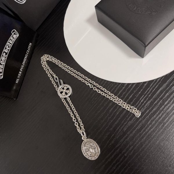 replik,replica,schmuck,1:1,beste,ohrringe,ring,Repliken Chrome Hearts Vintage-Halskette mit mehreren Elementen