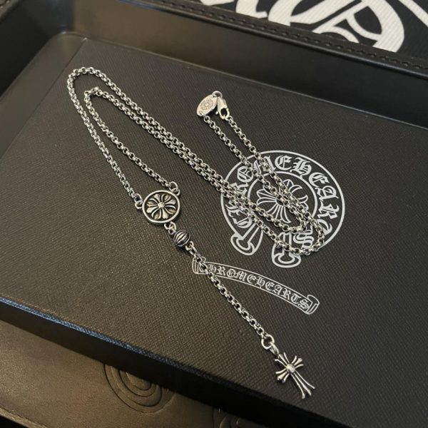 replik,replica,schmuck,1:1,beste,ohrringe,ring,Repliken Chrome Hearts Vintage-Halskette mit 8 Figuren