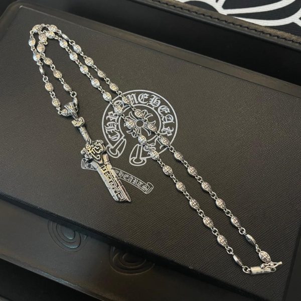 replik,replica,schmuck,1:1,beste,ohrringe,ring,Repliken Chrome Hearts Vintage Bambus-Buchstaben-Halskette