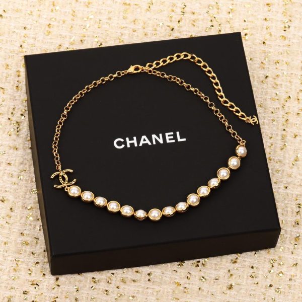 replik,replica,schmuck,1:1,beste,ohrringe,ring,Repliken Chanel Doppel-C-Lederhalskette