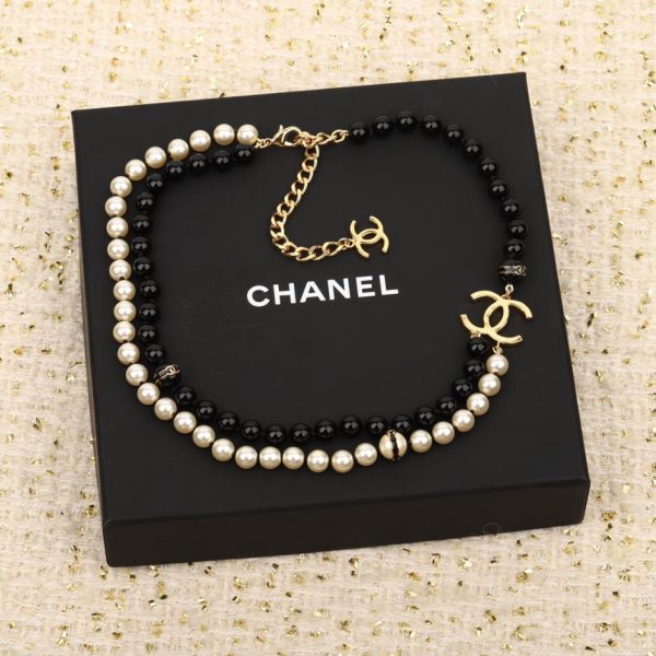 replik,replica,schmuck,1:1,beste,ohrringe,ring,Repliken Chanel Perlen-Bohnen-Buchstabenhalsband