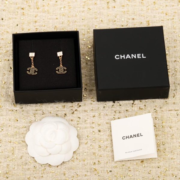 replik,replica,schmuck,1:1,beste,ohrringe,ring,Repliken Chanel-Ohrringe mit gedrehtem Doppel-C-Diamant