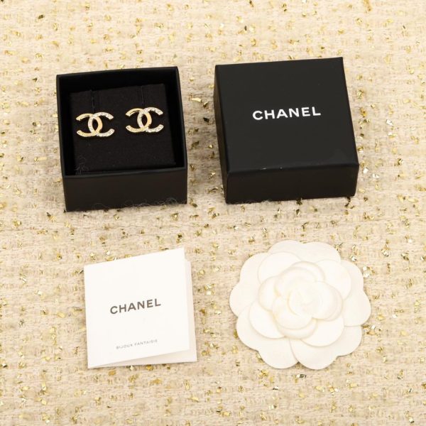 replik,replica,schmuck,1:1,beste,ohrringe,ring,Repliken Chanel hohle geflochtene Liebes-Doppel-C-Ohrringe
