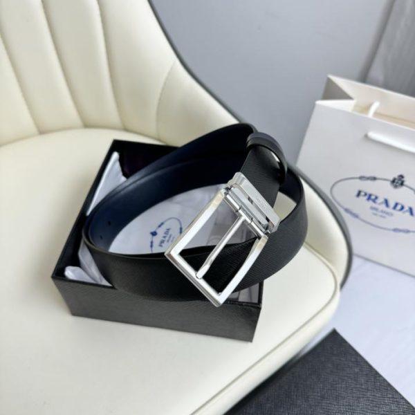 replik,replica,schmuck,1:1,beste,ohrringe,ring,Repliken Der neue doppelseitige Ledergürtel von PRADA ist 3,5 cm breit