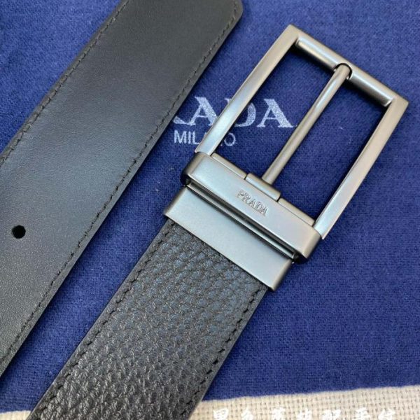 replik,replica,schmuck,1:1,beste,ohrringe,ring,Repliken PRADA doppelseitiger Gürtel 3,4 cm breit