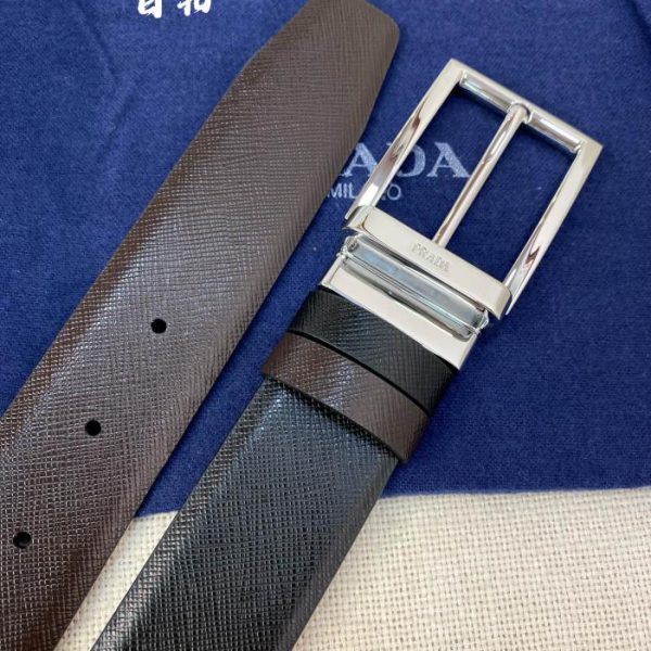 replik,replica,schmuck,1:1,beste,ohrringe,ring,Repliken PRADA doppelseitiger Gürtel 3,4 cm breit