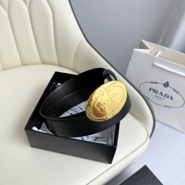 replik,replica,schmuck,1:1,beste,ohrringe,ring,Repliken PRADA doppelseitiger Gürtel 3,4 cm breit