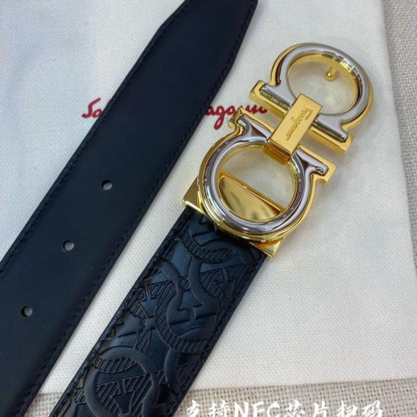 replik,replica,schmuck,1:1,beste,ohrringe,ring,Repliken Ferragamo NFC 3,5 cm Herrengürtel