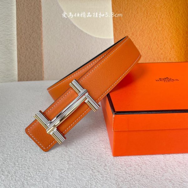 replik,replica,schmuck,1:1,beste,ohrringe,ring,Repliken Hermes double-sided leather belt 38mm