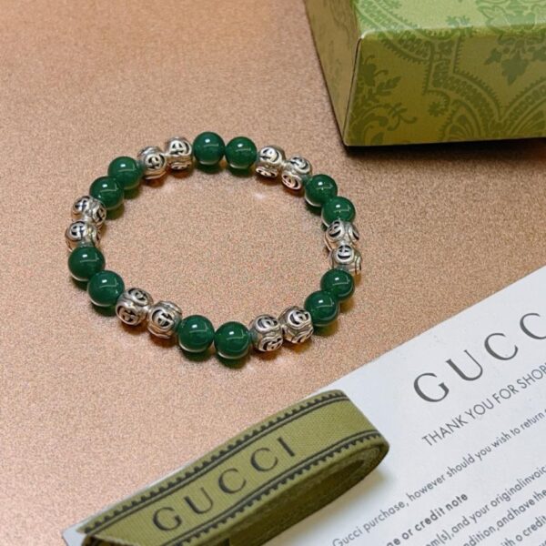 replik,replica,schmuck,1:1,beste,ohrringe,ring,Repliken Gucci-Armbänder für Männer und Frauen, das neueste natürliche grüne Achat-Armband (26B7)