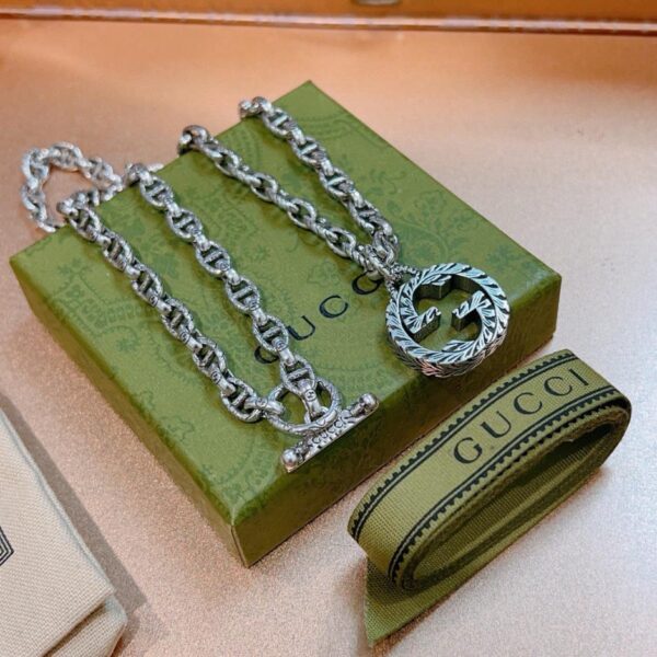 replik,replica,schmuck,1:1,beste,ohrringe,ring,Repliken Guccis neueste Halskette Anger Forest Series Double G Gucci Halskette (BD01)