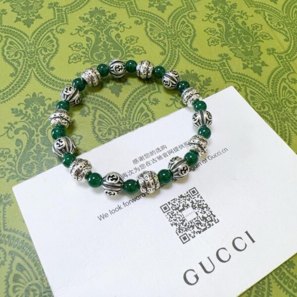 replik,replica,schmuck,1:1,beste,ohrringe,ring,Repliken Gucci-Armbänder für Männer und Frauen, das neueste natürliche grüne Achat-Armband (F7BF)
