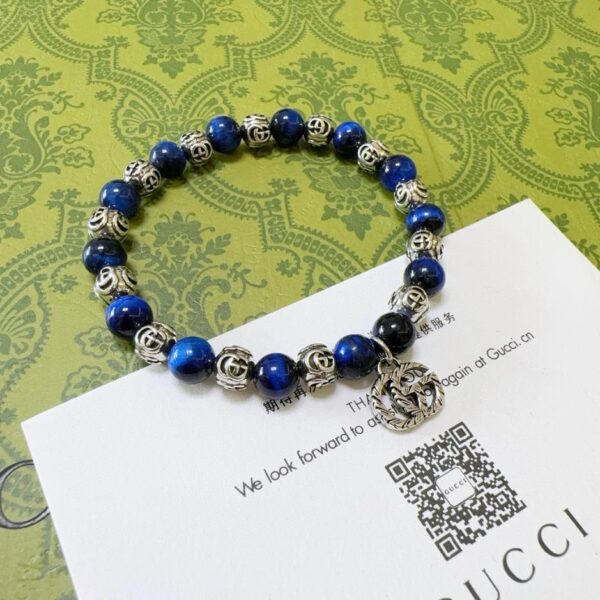 replik,replica,schmuck,1:1,beste,ohrringe,ring,Repliken Gucci-Armbänder für Männer und Frauen, das neueste natürliche blaue Tigerauge-Armband (9323)