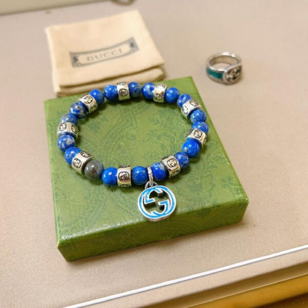 replik,replica,schmuck,1:1,beste,ohrringe,ring,Repliken Gucci-Armbänder für Männer und Frauen, das neueste natürliche Lapislazuli-Armband (82EE)