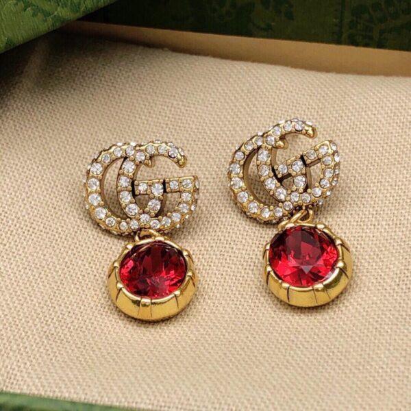 replik,replica,schmuck,1:1,beste,ohrringe,ring,Repliken Gucci rote GG 925 Sterling Silbernadel (9814)