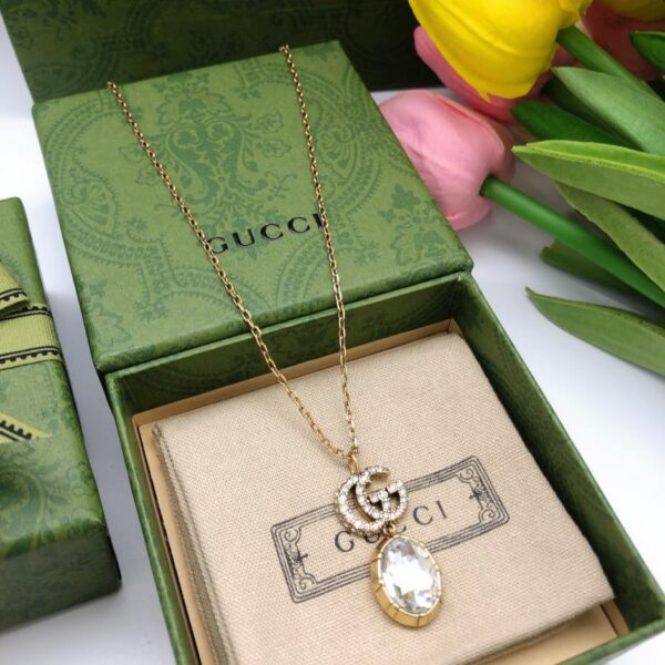 replik,replica,schmuck,1:1,beste,ohrringe,ring,Repliken Gucci Doppel-G-Halskette Doppel-G-Logo (C09E)