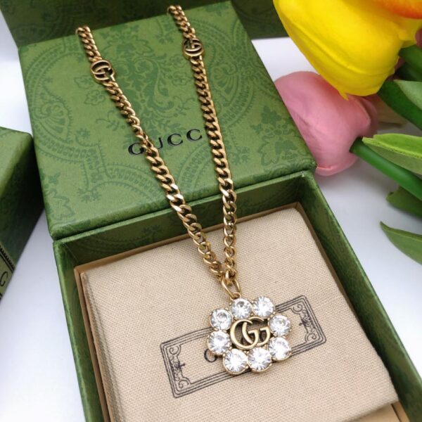 replik,replica,schmuck,1:1,beste,ohrringe,ring,Repliken Gucci neue Kristallhalskette (D37B)
