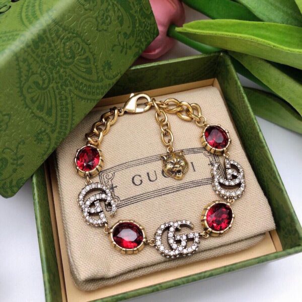 replik,replica,schmuck,1:1,beste,ohrringe,ring,Repliken Gucci Doppel-Diamant-G-Armband (90B1)