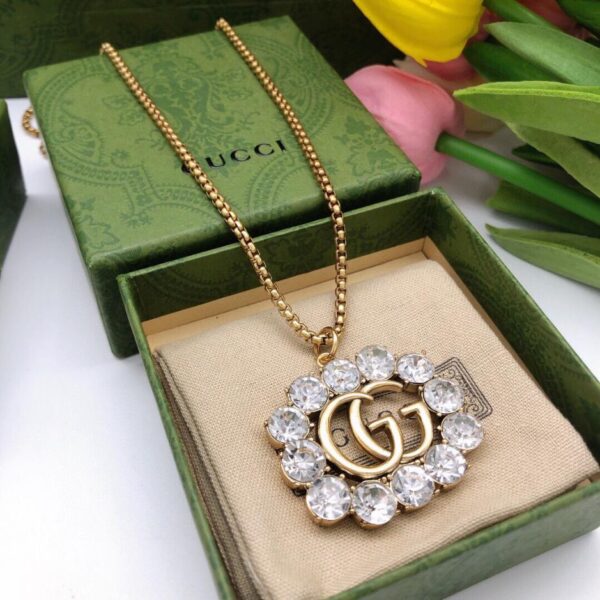 replik,replica,schmuck,1:1,beste,ohrringe,ring,Repliken Neue quadratische Gucci-Kristallkette (367E)