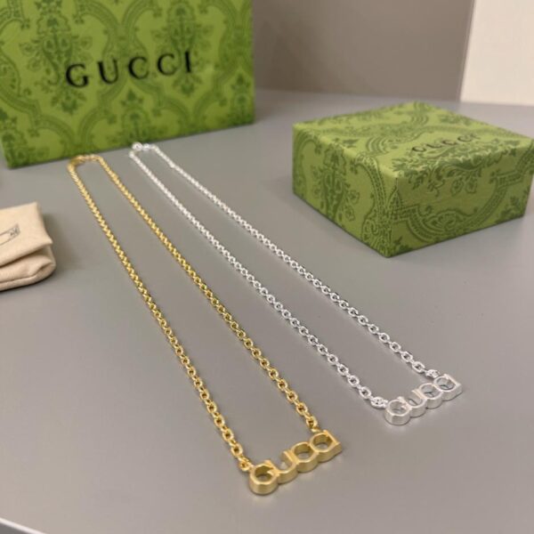 replik,replica,schmuck,1:1,beste,ohrringe,ring,Repliken Gucci-Halskette im neuen Stil mit Anhänger und handgeschriebenem Logo (2F43)