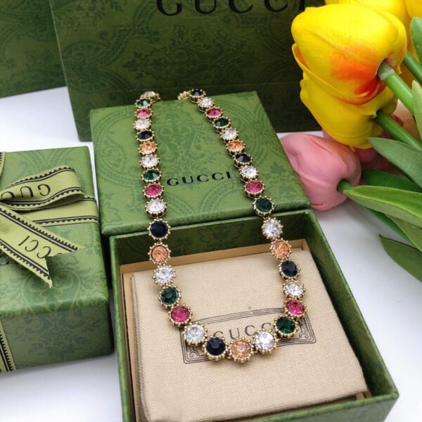 replik,replica,schmuck,1:1,beste,ohrringe,ring,Repliken Gucci neue Vintage-Farben-Halskette (57AF)