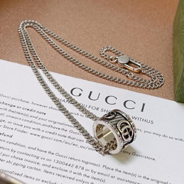 replik,replica,schmuck,1:1,beste,ohrringe,ring,Repliken Gucci neueste Halskette Anger Forest Serie Doppel G Halskette C330)