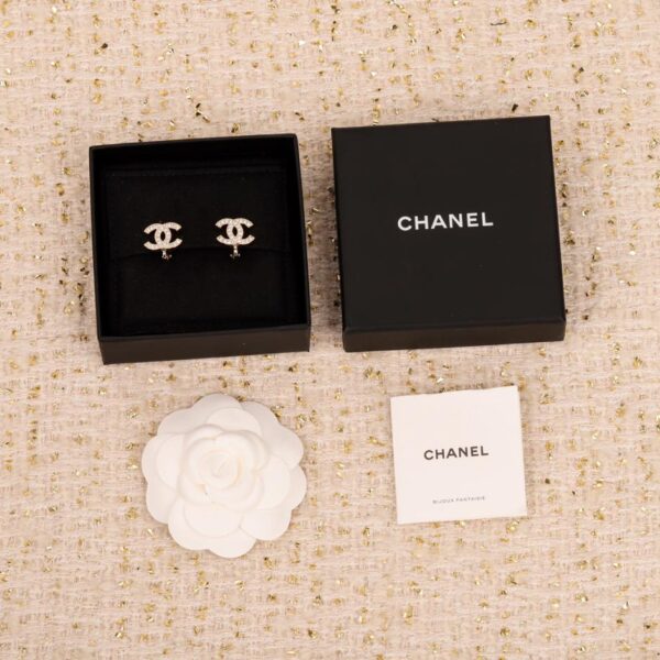 replik,replica,schmuck,1:1,beste,ohrringe,ring,Repliken Chanel Volldiamant-Doppel-C-Ohrstecker