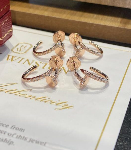 replik,replica,schmuck,1:1,beste,ohrringe,ring,Repliken Tatsächliche Aufnahme von Ohrsteckern aus 18-karätigem Echtgold und Diamanten (20A4)